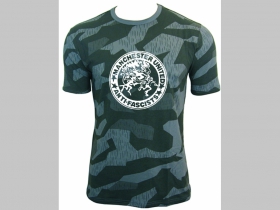 Manchester United Antifascist nočný maskáč-Nightcamo SPLINTER, pánske tričko 100%bavlna
